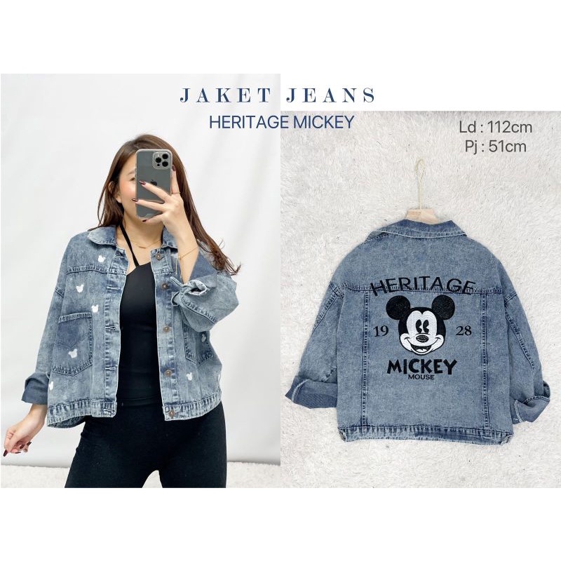 MDLV ~ Jaket Jeans Heritage Mickey Good Quality