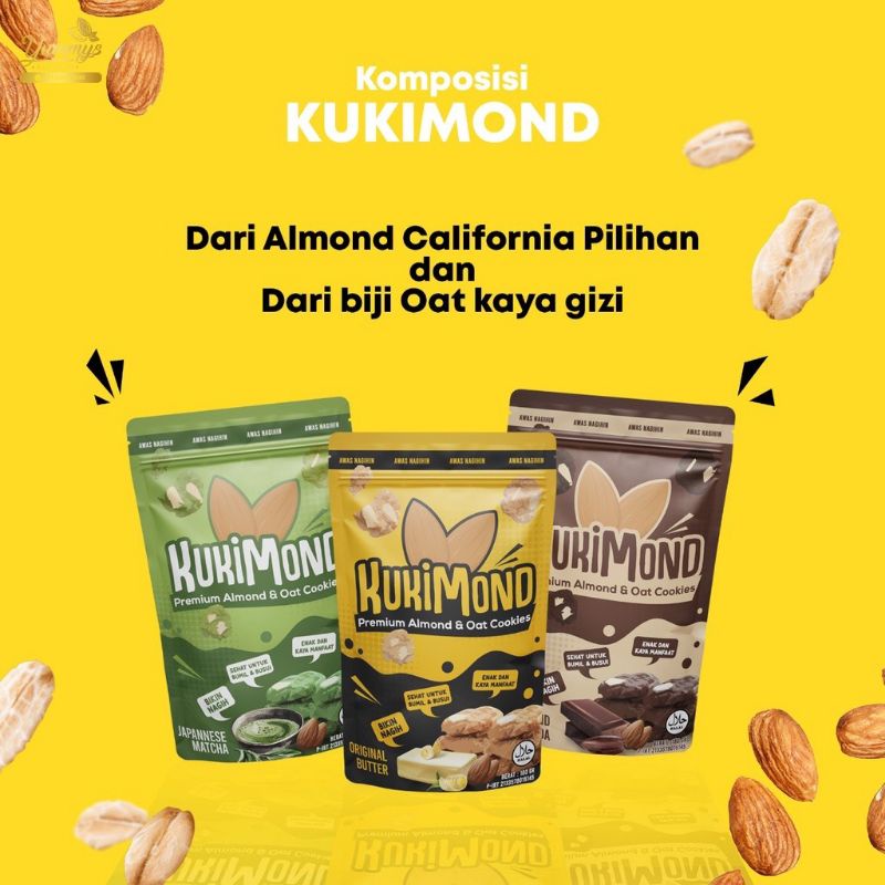 

Kukimond Cookies Asi Booster Premium Almond & Oat Cookies 180gr