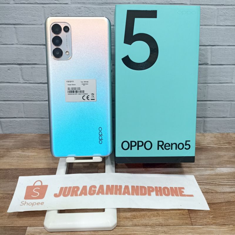 Oppo Reno 5 Ram 8GB Internal 128GB 8/128 Hp Second Seken Bekas Bergaransi