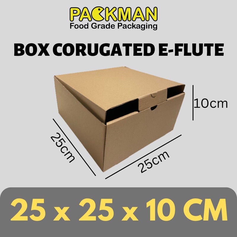 

KARDUS 25x25x10 cm / BOX KARTON CORUGATED DIECUT E-FLUTE / AKSESORIS HAMPERS PACKING ONLINE