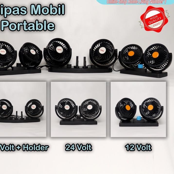 Stok Baru kipas Angin Mobil Double Headed Fan 12Volt,24Volt/Kipas Angin Mobil Usb Holder Phone Quali
