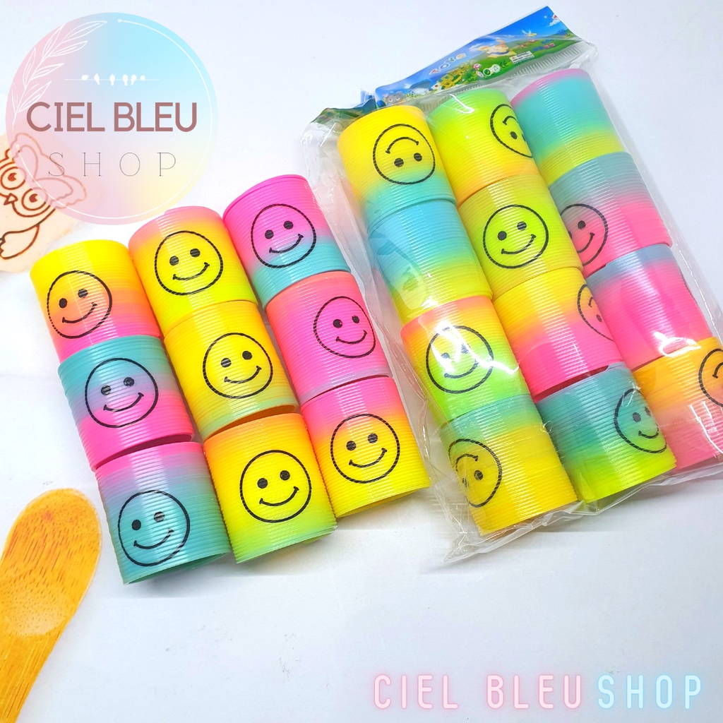 MAINAN PER SMILE / Slinky Spring Rainbow Toy Spiral / Mainan Per Warna Termurah