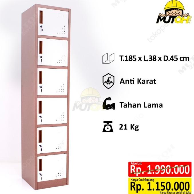 

BEST SELLER LOKER 6 PINTU LOCKER BESI 6 PINTU SATU BARIS LIMITED EDITION