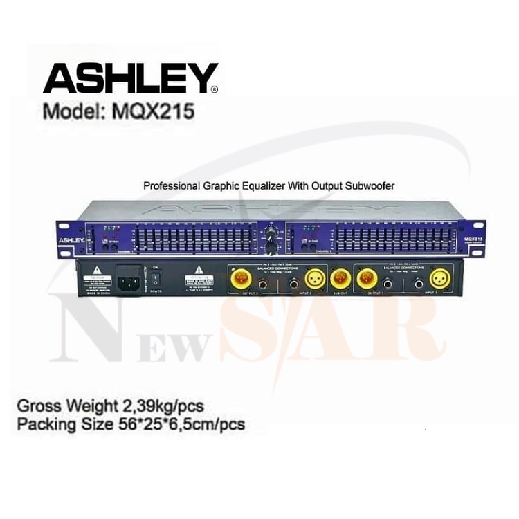 ASHLEY MQX215 - Equalizer Equaliser MQX 215 Original Resmi Audio