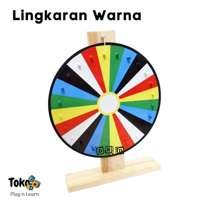 Mainan Edukasi Anak Lingkaran Warna Wheel of Fortune Roda Putar Keberuntungan Hadiah Jackpot