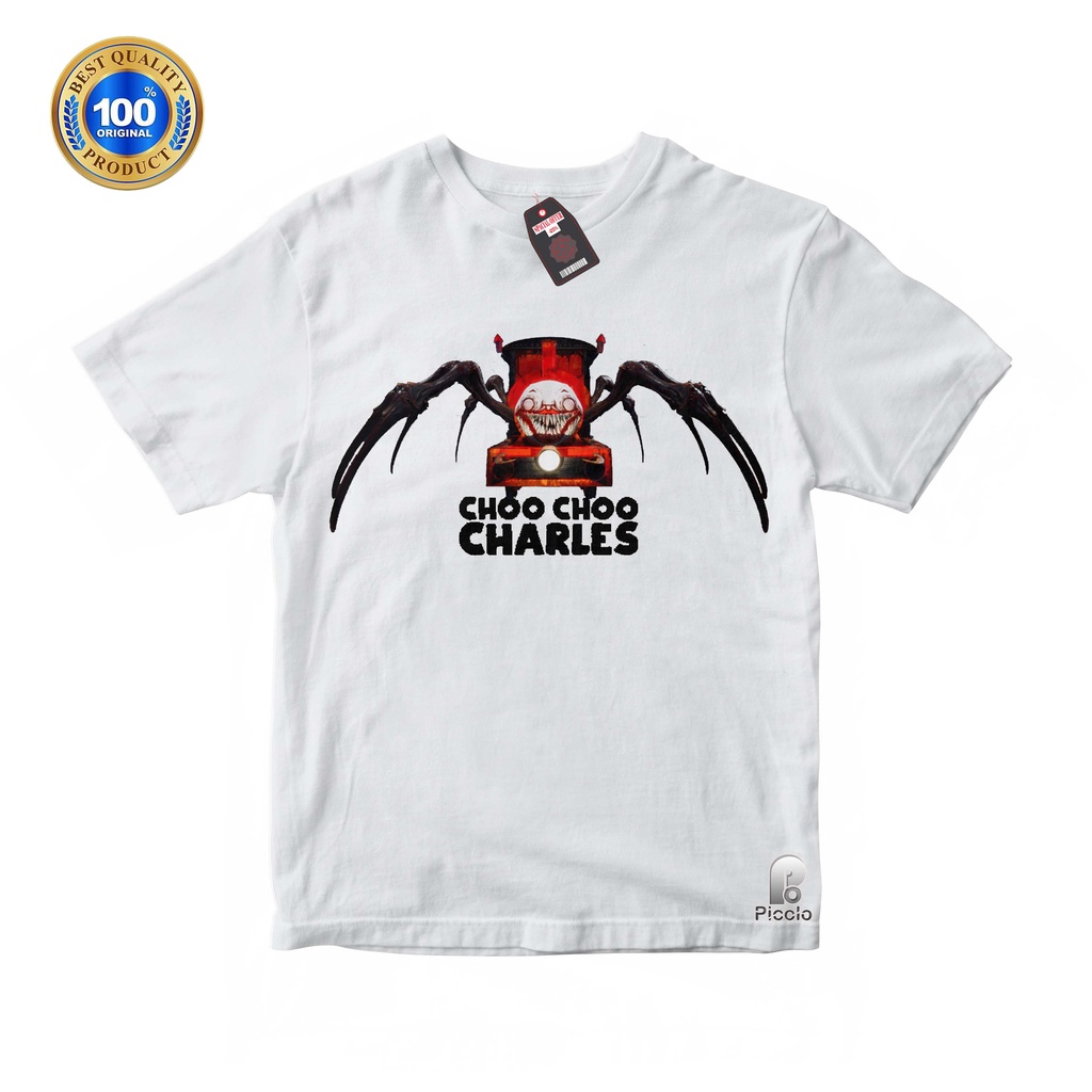 BAJU ANAK KAOS ATASAN ANAK MOTIF CHOO CHOO CHARLES MONSTER KERETA API UNISEX Bahan COTTUN (FREE NAMA)