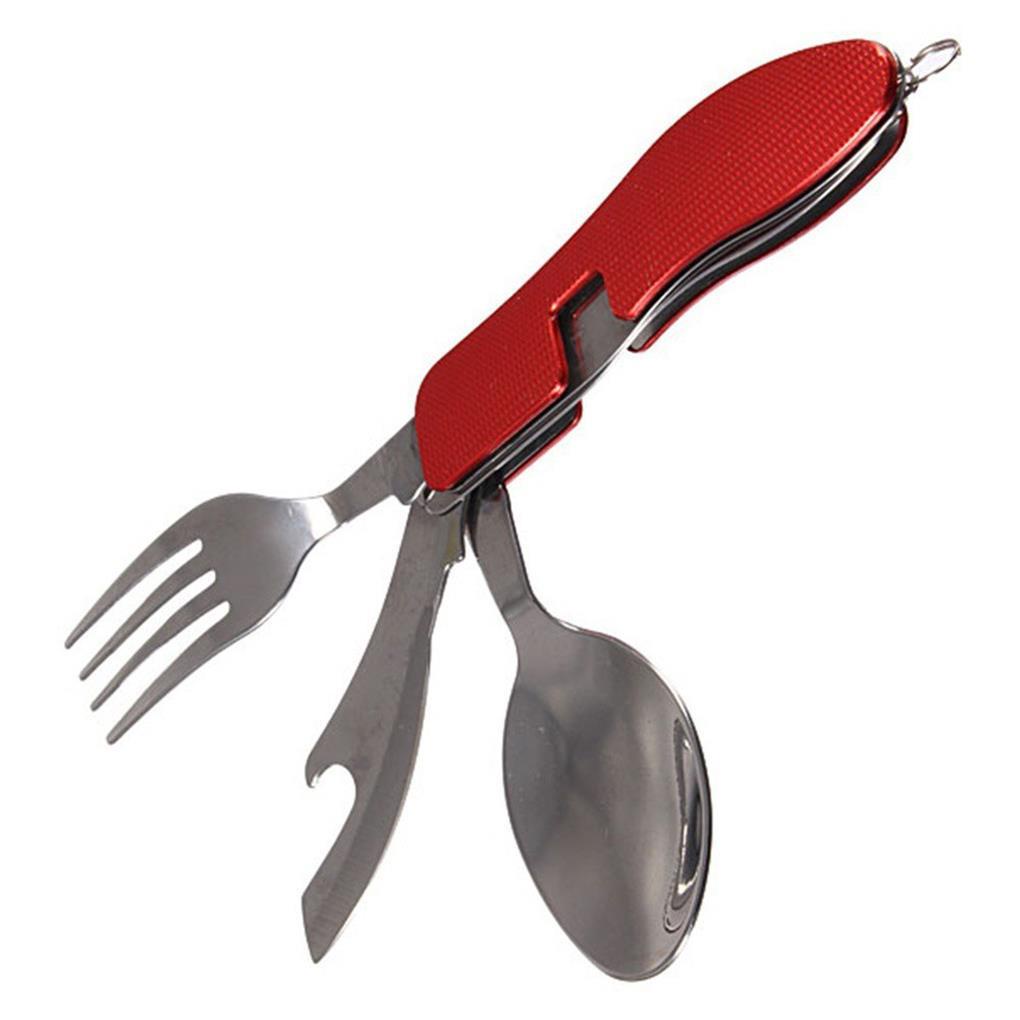 Alat Makan Gadget Peralatan Metal Peralatan Makan Lipat Hand Tools Fork Spoon Set Camping Piknik Travel Peralatan Hiking