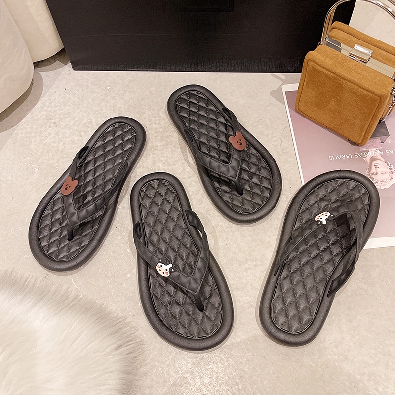 Sandal Jepit Slippers Karet Motif Animal Cute Sendal Jelly Rumahan Nyaman Empuk Cewek Import PVC Azgalery SPT-37