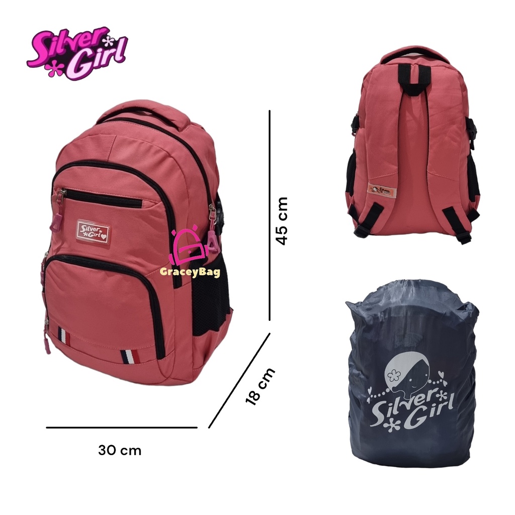 GB-72423F Tas Ransel Anak Perempuan / Remaja Silvergirl