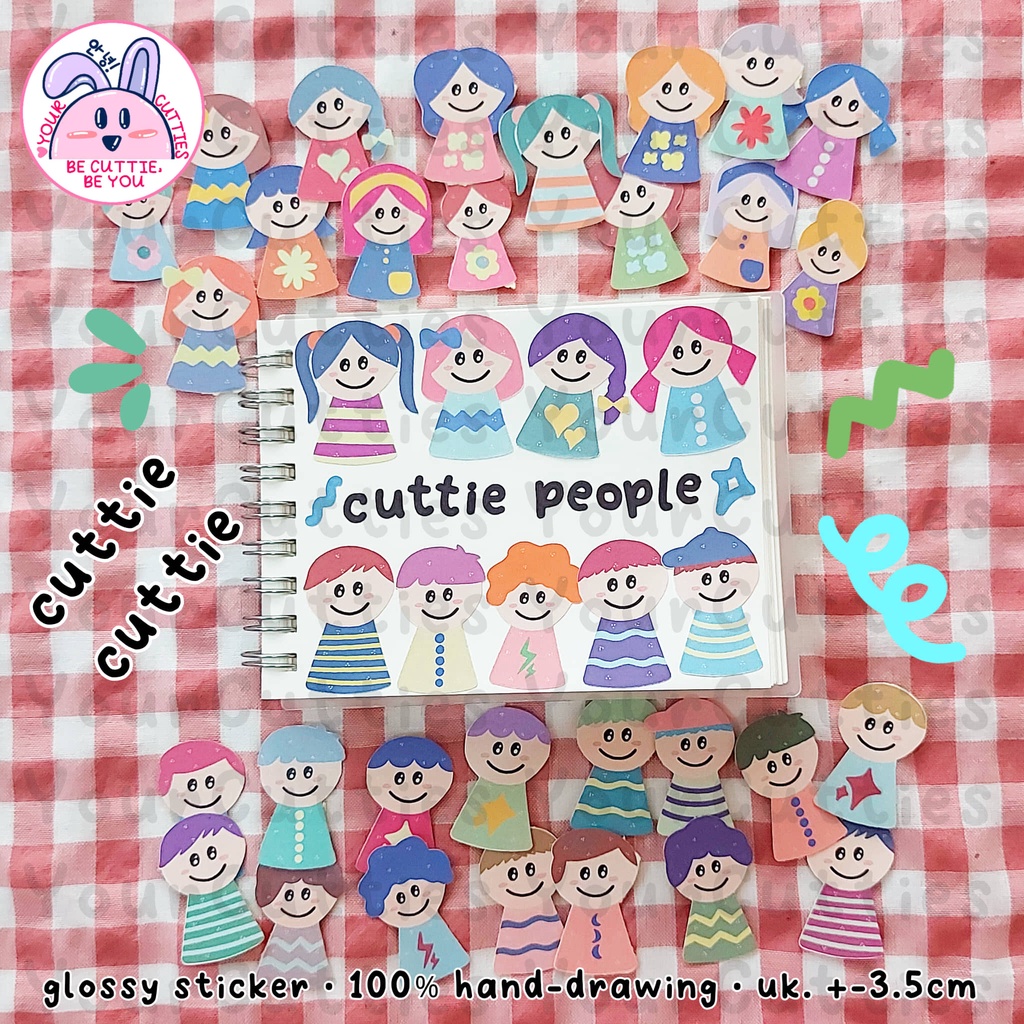 

[FLAKE] STICKER CUTTIE PEOPLE GIRLS BOYS STIKER ORANG LUCUESTETIK