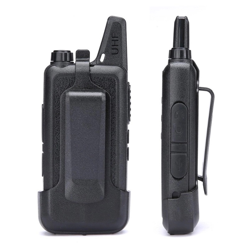 HT WLN C1 UHF Peralatan Komunikasi Anti Jatuh Kasar Luar Ruangan Jarak Jauh Nirkabel Dua Arah 400-470Mhz  Walky Talky 16 Channel Walkie Talkie (Hitam/Army)