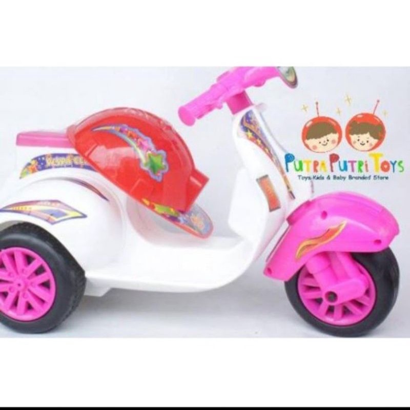 vespa mini anak+helm mainaan anak