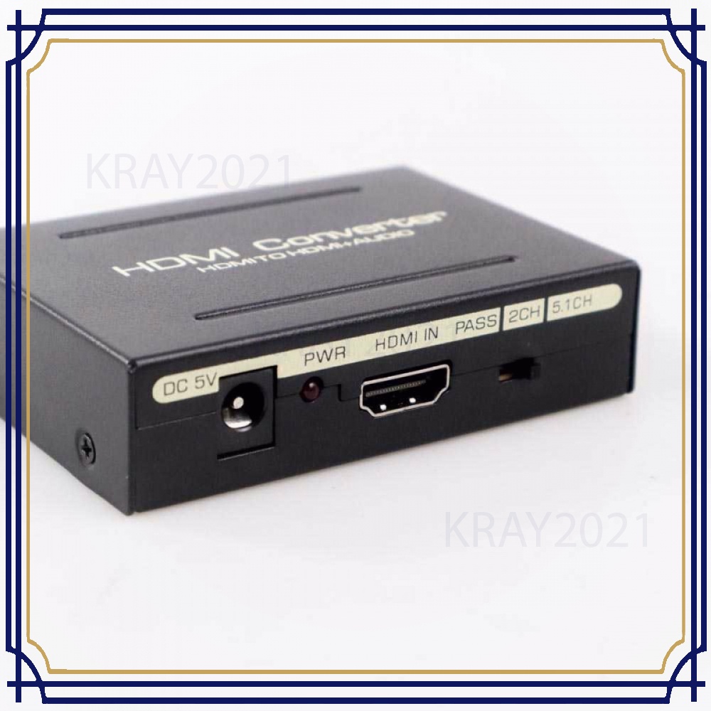 HDMI to HDMI + Optical SPDIF + RCA Audio Extractor Converter -CV345