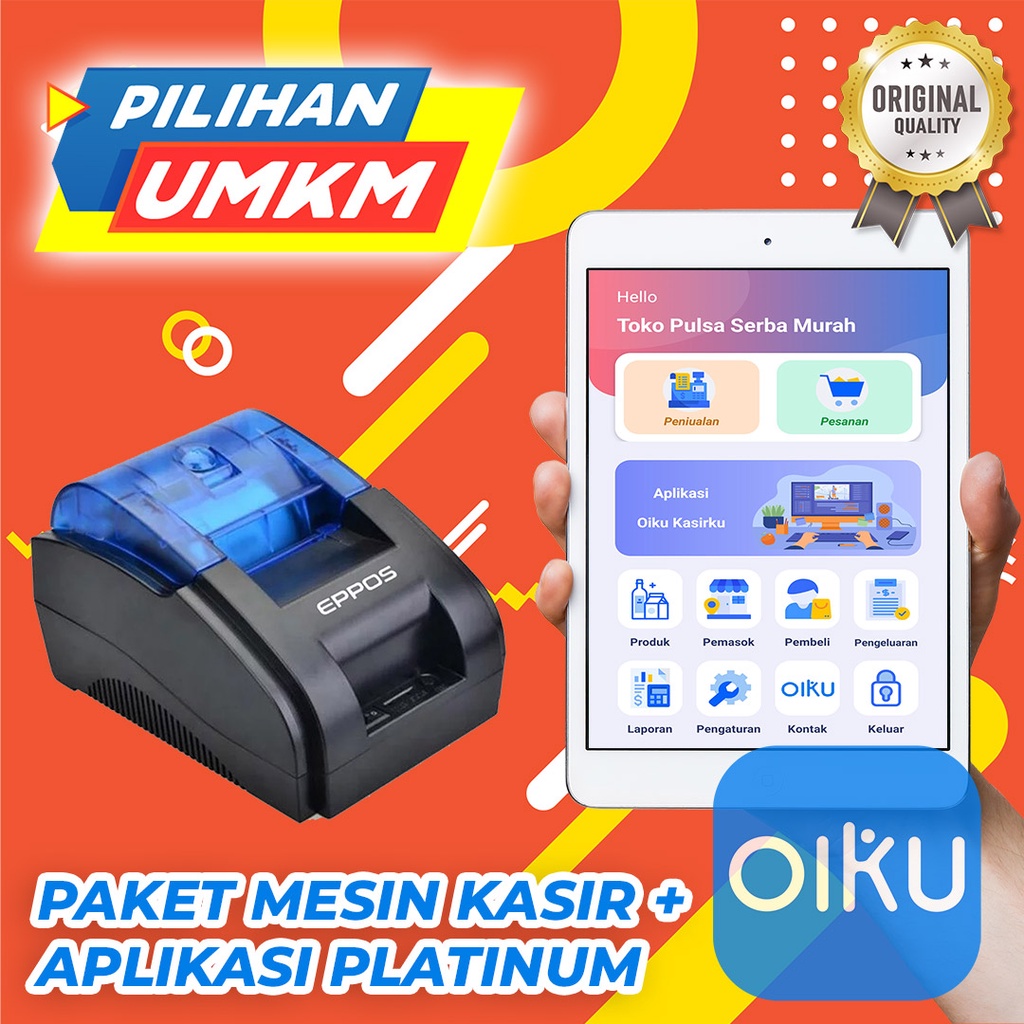 Paket mesin kasir toko print kasir dan aplikasi oikukasir
