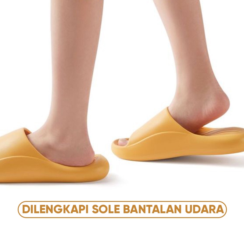 Lazy Bear Sandal Jelly Korea / Tidak Licin Sandal/ Sendal Rumah Santai /Sandal Kamar Mandi / Sandal Slipper Empuk Anti Slip /Macaroon Sendal Sole Air Cushion H20