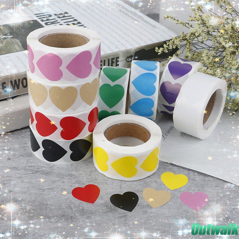 ღ 500Pcs/Roll Label Dot Hadiah Stiker Warna Kode Titik Label Stiker Amplop Seal Label Dekorasi Rumah Stiker hadiah Dekorasi Sticker Stationery