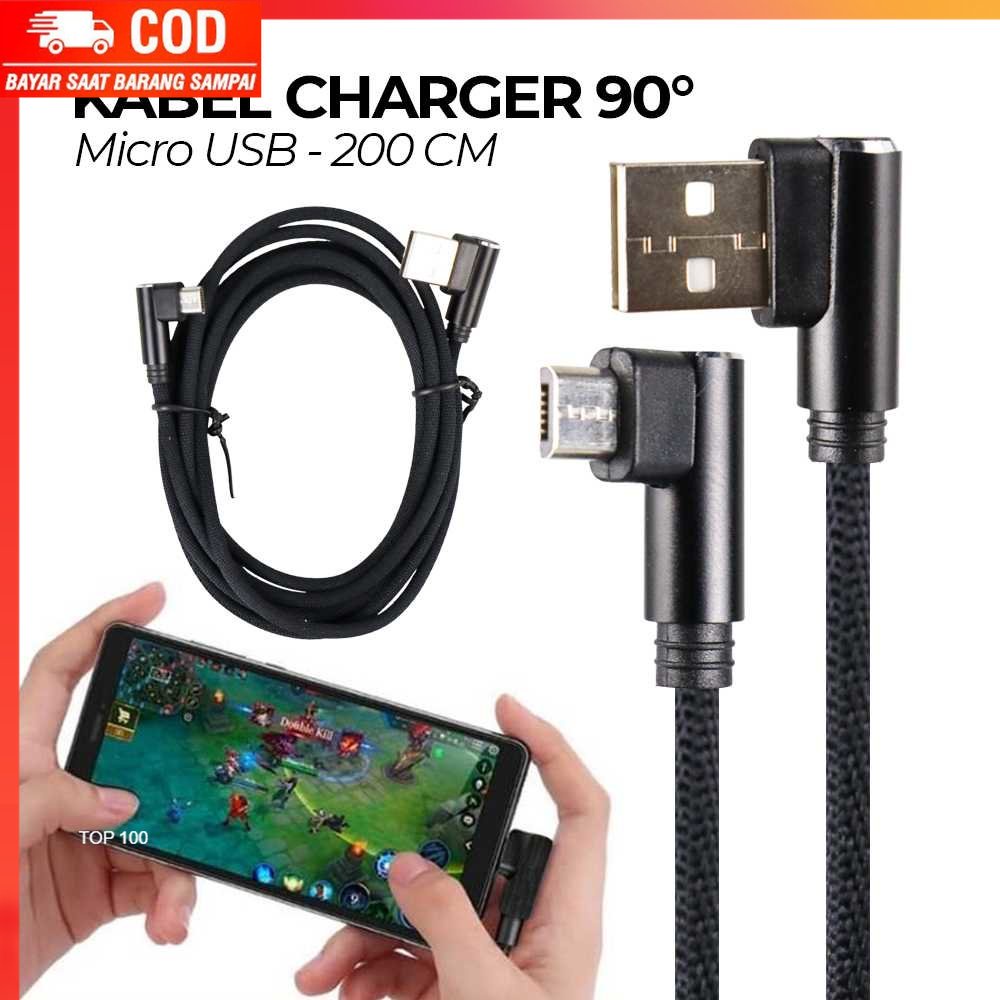 ( 100% BARANG ORI ) Kabel Charger L Shape 90 Degree Micro USB - LX1