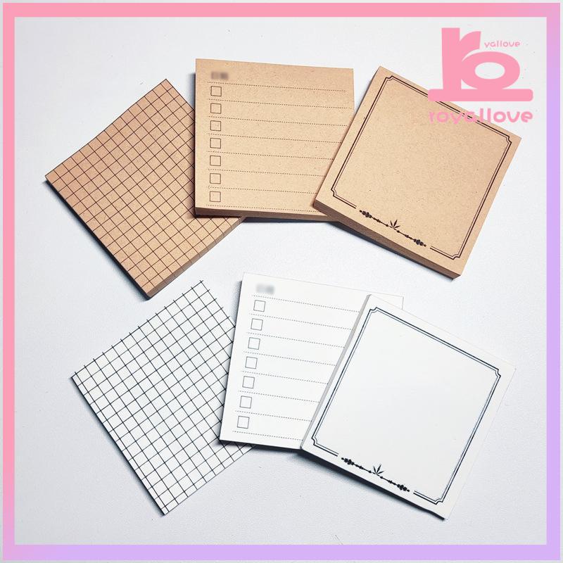 

CODSticky Note Memo Brown White Retro Sederhana Korea Sticky Note Alat tulis-love