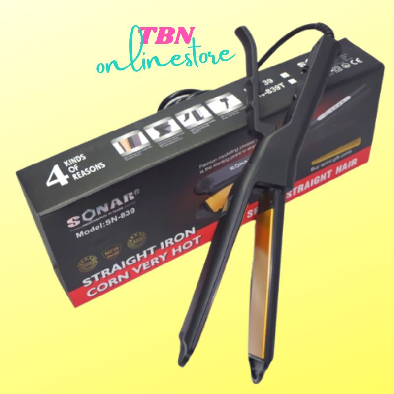 Catok Rambut Sonar SN 839 Splint Straight Hair / Catokan Keramik / catokan model gunting