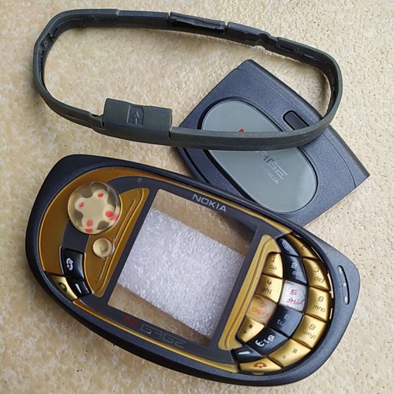 Case Casing nokia n gage qd kuning gold dan karet samping