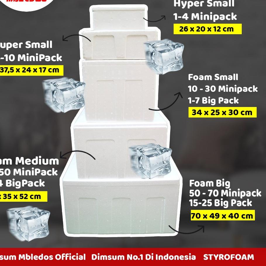 

TERBAIK Packing Styrofoam All Size Dimsum Mbledos Frozen Food ✦ 880