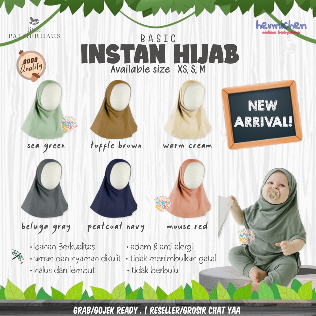 PROMO 7.7 PROMO BAJU LEBARAN HIJAB anak INSTANT / ELZATTA / HAIFA / CLASSIC INSTANT HIJAB Little Palmerhaus hijab bayi jilbab anak 0-8 Tahun Organic Cotton Bambo