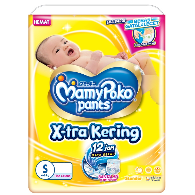 MamyPoko Pants X-tra Kering 12 Jam Standar Pampers Bayi Ukuran NB - XL