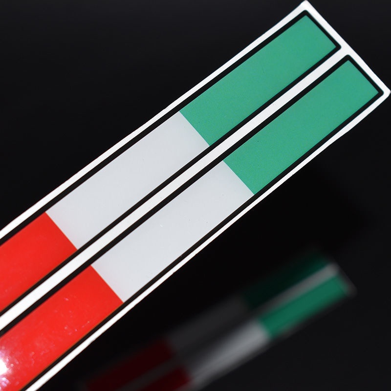 Italia Italia Stiker Bendera Vespa Piaggio Sepeda Motor Skuter Sepeda Motor Strip Dekoratif Stiker Gel Resin 3D GTS300 LX125 LX150 125 150 Ie Sprint Primavera 300