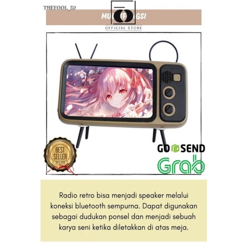 Promo retro tv bluetooth speaker phone holder  Ready Stock TF Limited