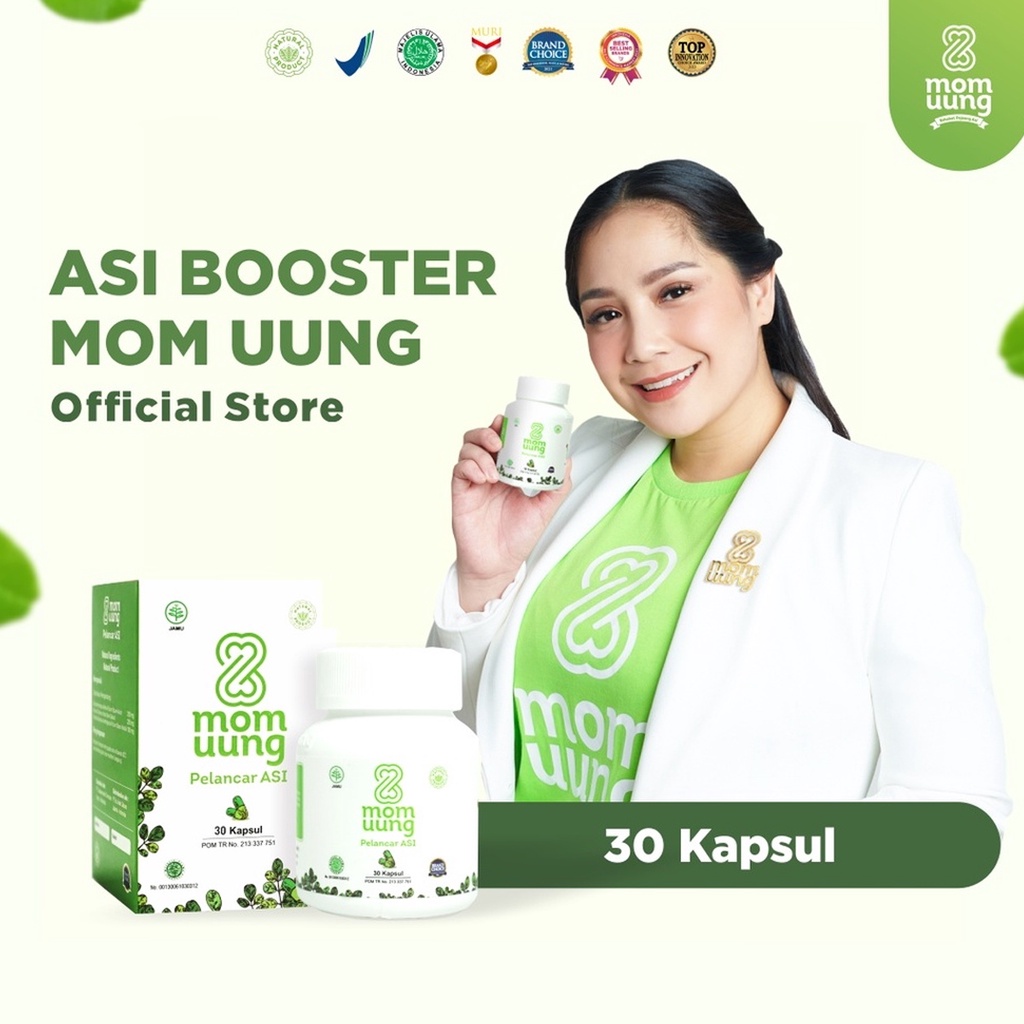 KELORCAP MOMUUNG MOM UUNG BOOSTER ASI PELANCAR ASI 30 KAPSUL HALAL BPOM HERBAL MOMUUNG.ID