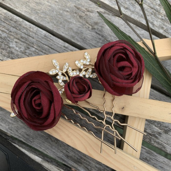 HAIRPIECE MAWAR HEADPIN WEDDING HAIRP8085