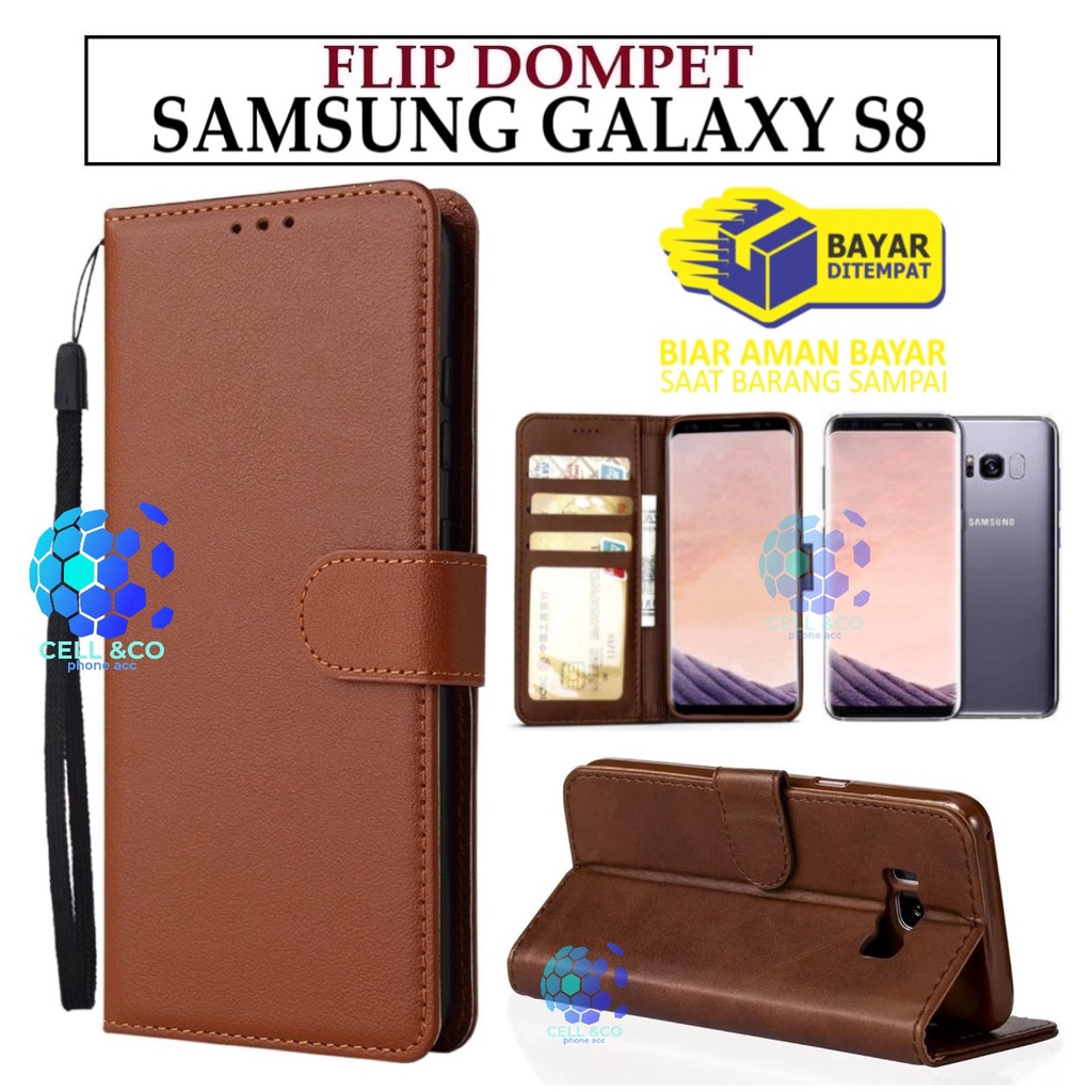 SAMSUNG GALAXY S8 CASE FLIP LEATHER WALLET PREMIUM FLIP CASE BUKA TUTUP KESING HP CASING FLIP CASE WALLET SAMSUNG GALAXY S8