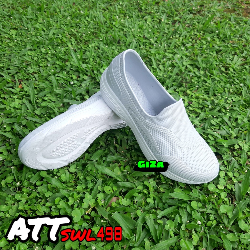 Sepatu Wanita Slip On Bahan Karet Lentur Ringan Anti Air SWL 498 Full Tanpa Sambungan