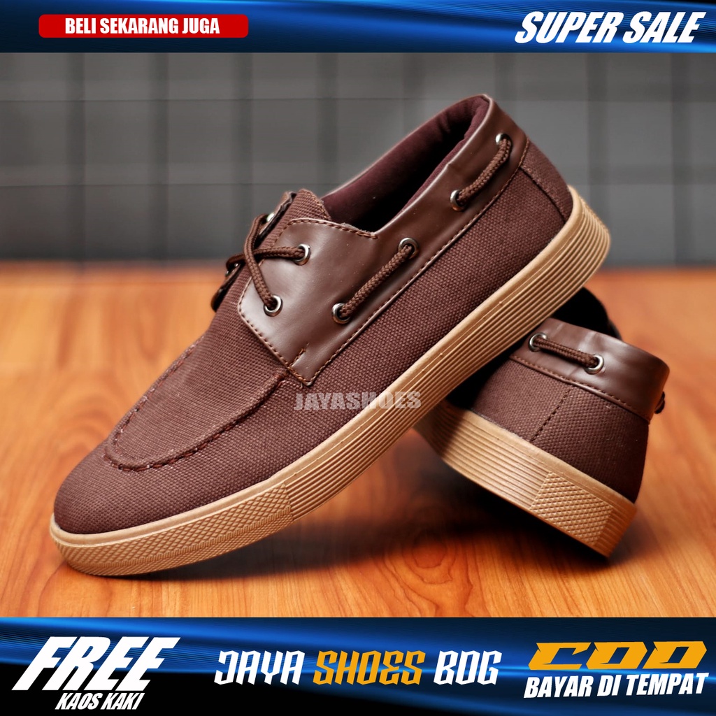 ZAVATO Sepatu Casual Pria Loafers Santai Cowok Simple Bahan Kanvas Original Kekinian