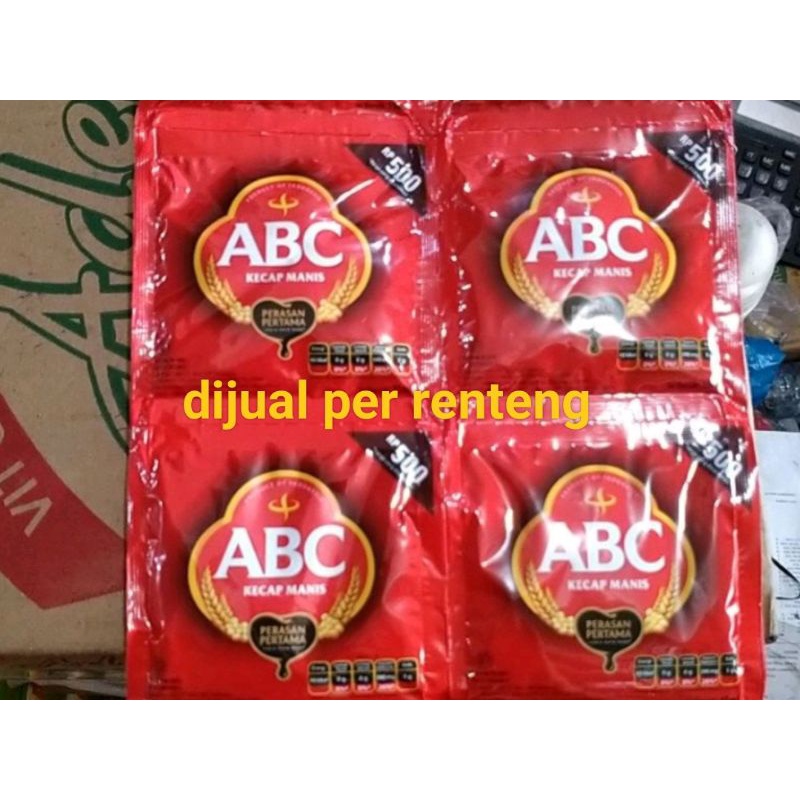 

kecap manis abc 15ml,per renteng (12sachet)