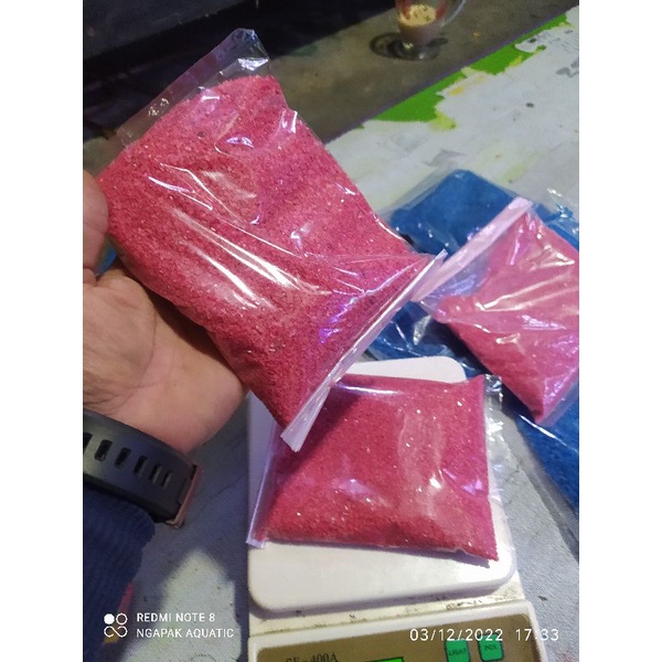 pasir silika merah untuk aquarium 500gr