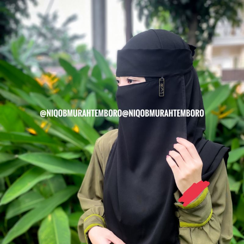 Niqab Cadar Bandana Bandul Plat