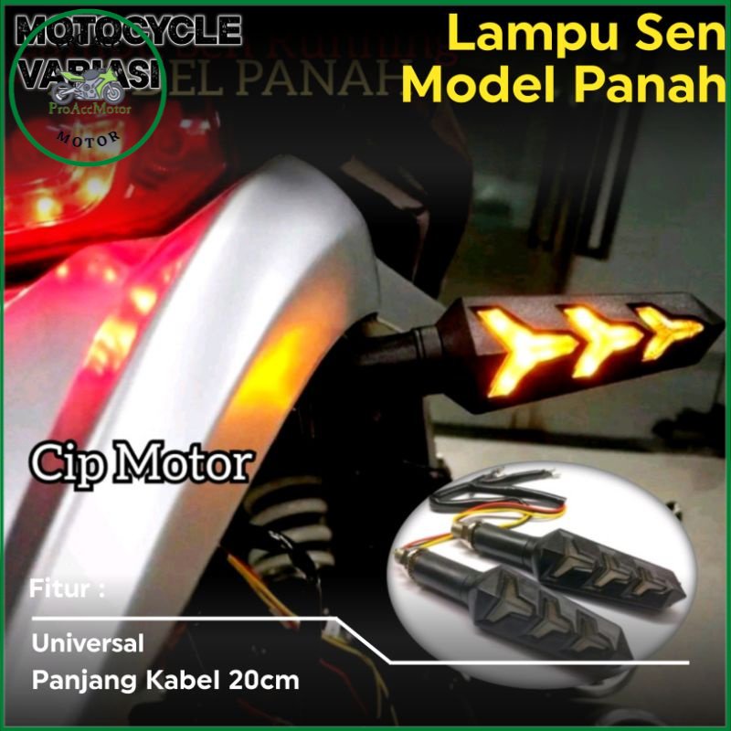 Lampu Sen Running Model panah 2 in 1 sepasang 2pc (BISA COD)