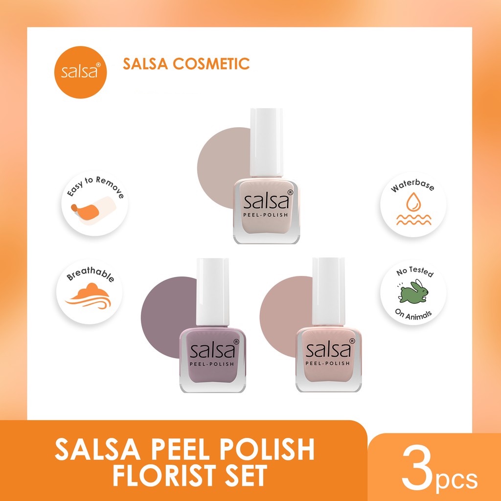 ★ BB ★ SALSA Peel Polish - Kutek HALAL Peel Off Lupas Breathable Hijab Friendly isi 3