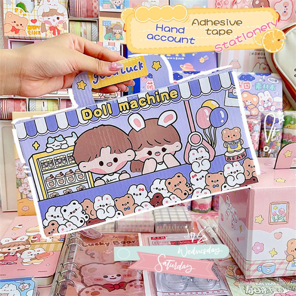 Timekey Kreatif Indah Natal Buta Kotak Beruntung Tahun Baru Kejutan Siswa DIY Scrapbook Stiker Notebook Gel Pena Mainan Set F8N1