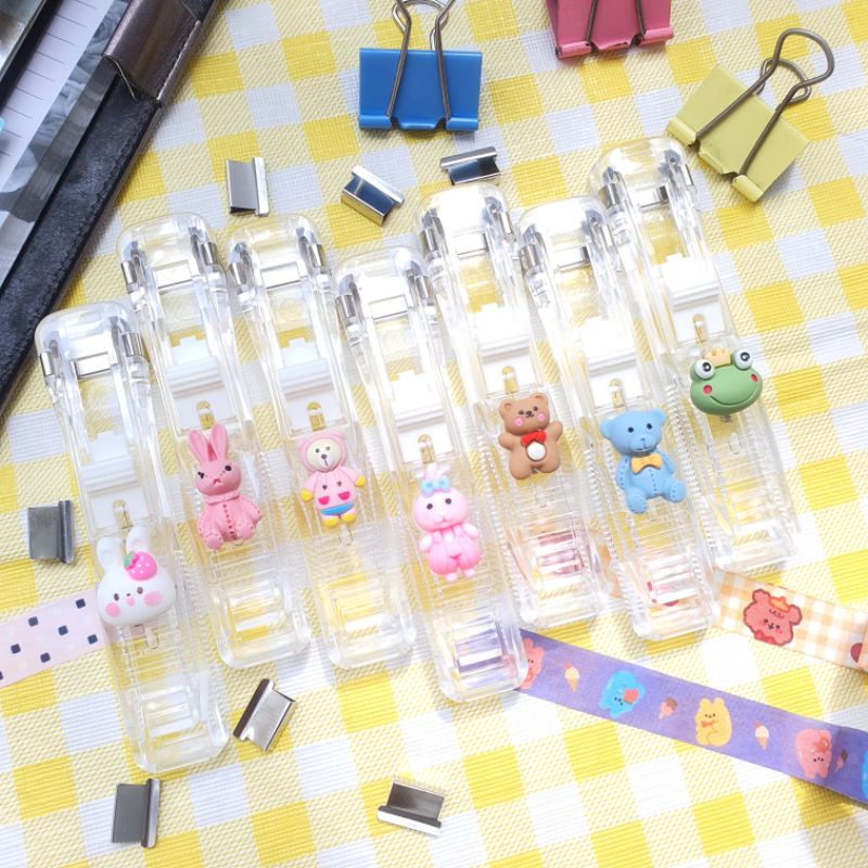 

paper clip kertas klip aesthetic stapler transparant aesthetic staples korea journal