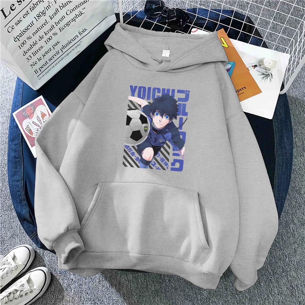 hoodie YOICHI ISAGI anime blue lock bahan fleece jaket anime hoodie blue lock YOICHI jaket blue lock size S M L XL XXL XXXL XXXXL