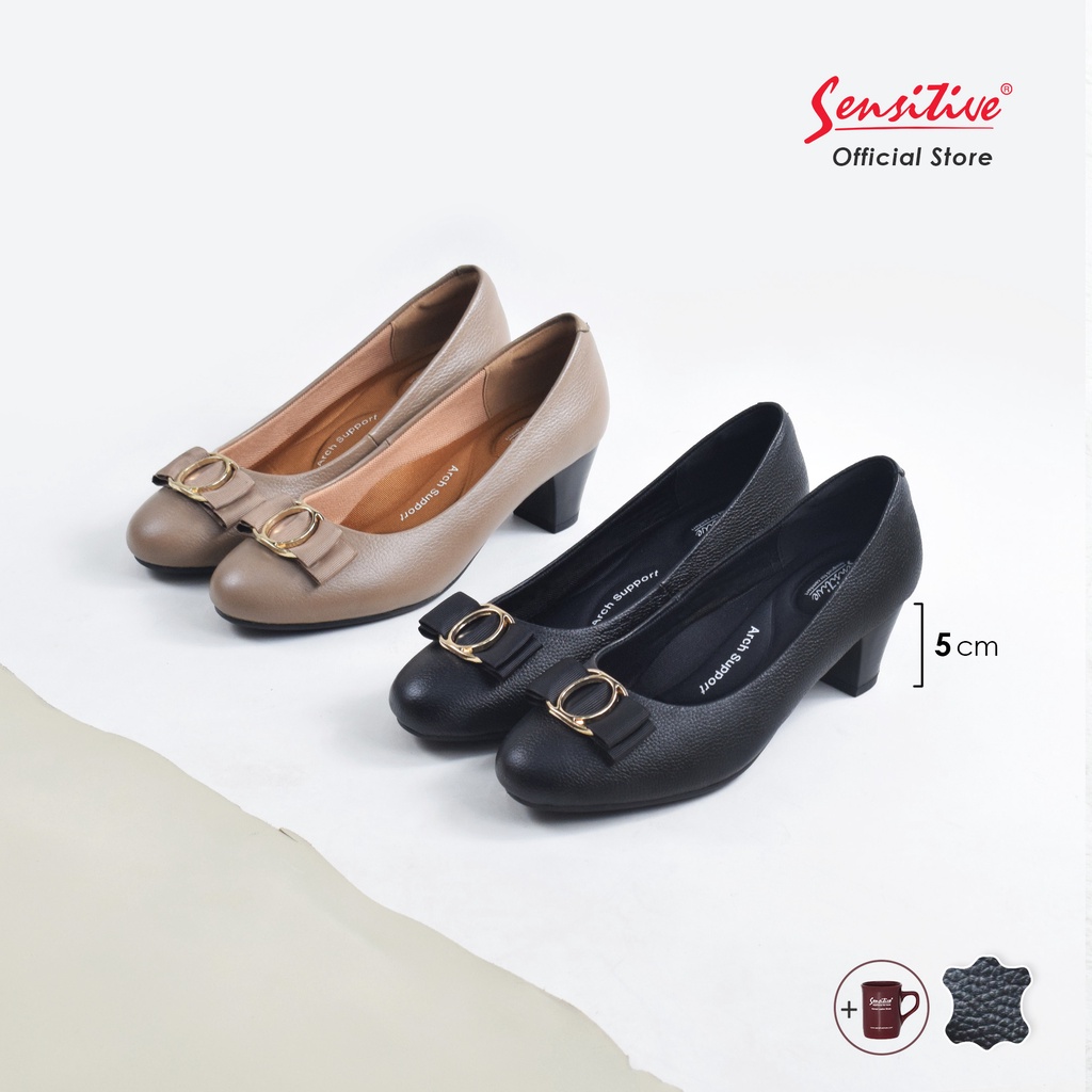 SENSITIVE Sepatu Pantofel Kerja Kulit Wanita SC CINDY 501