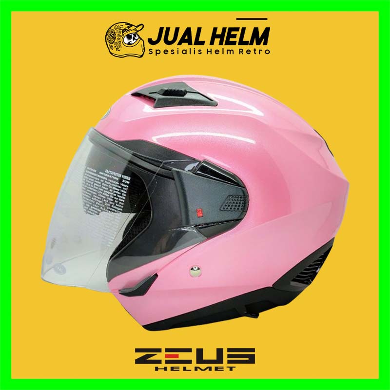 Helm Zeus ZS611 Solid Pink Glossy | Zeus ZS 611 Double Visor