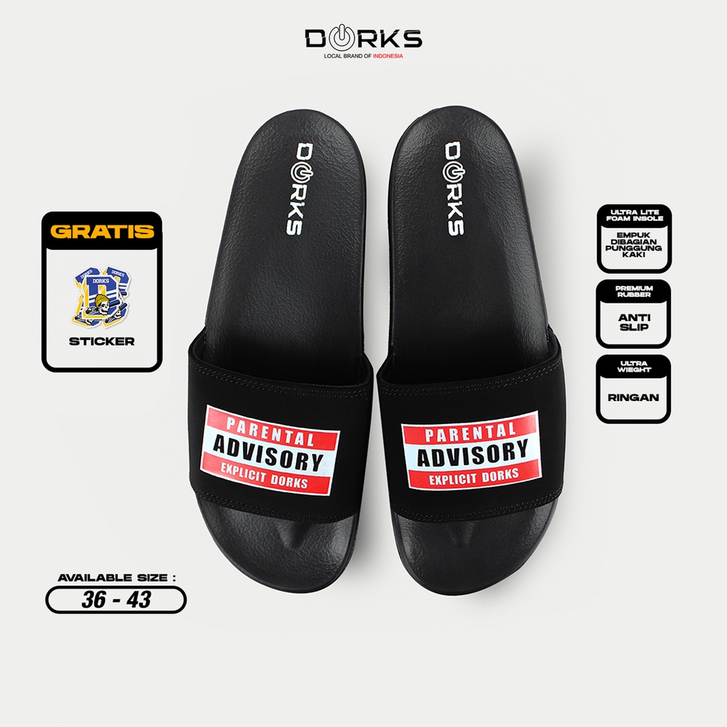 Dorks - Advisory | Sandal Slop | Sandal Slide | Sandal Slide Pria | Sandal Wanita |  Sandal Murah | Sandal Original