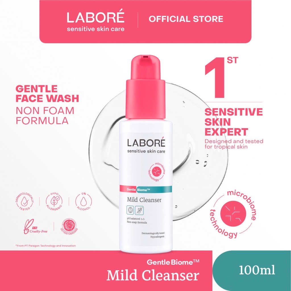 LABORE GentleBiome Mild Cleanser / Indonesia Pembersih Wajah 15ml 100ml 225ml / pH Balanced 5.5 Non-