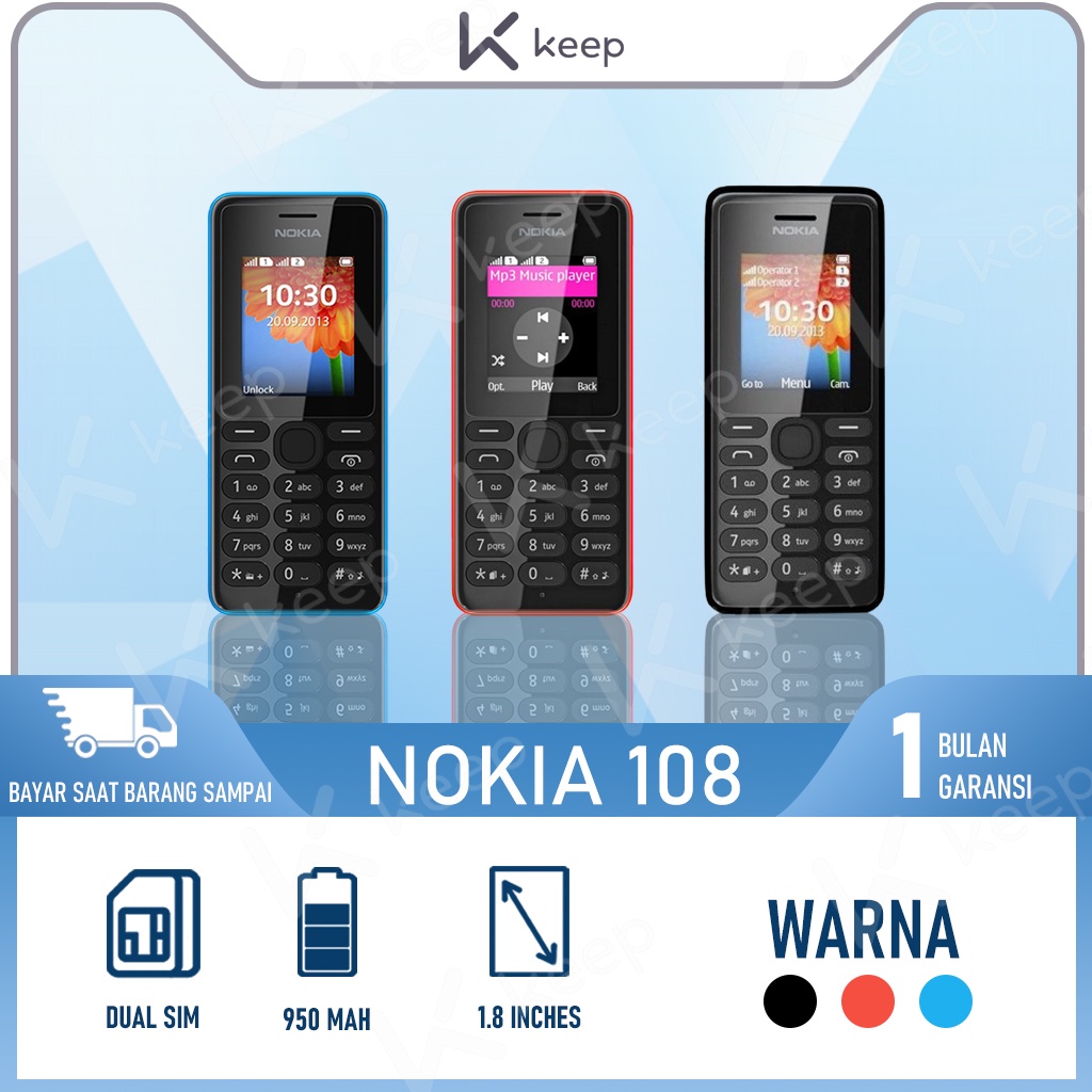 COD hp nokia 108 murah jadul nokia camera dual sim