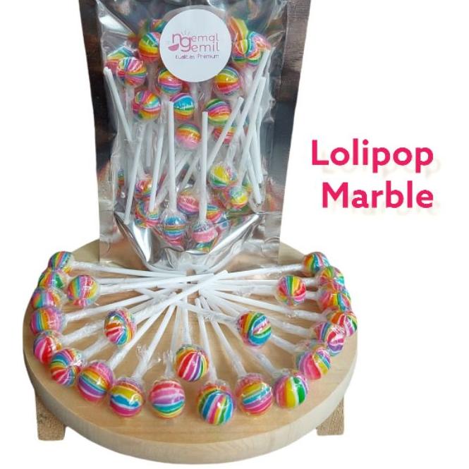 

L4R✦ Lolipop Marble Colourful Lolipop Kelereng Pelangi Kualitas Premium Harga Murah
