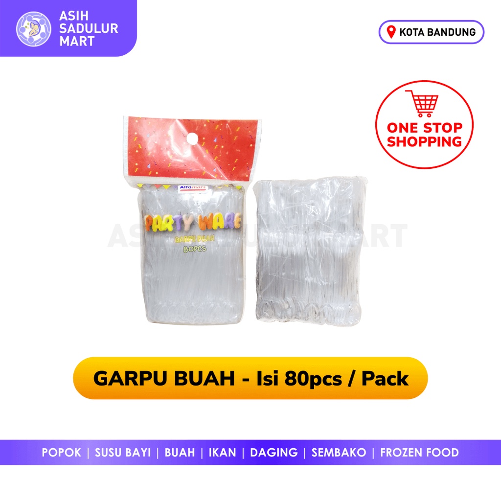 Garpu Buah isi 80pcs / pack Party Ware Promo Bandung