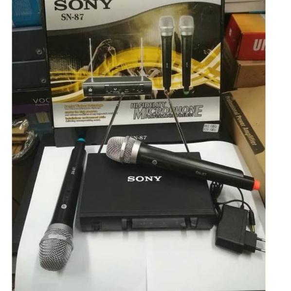 Menarik Mic wireless sony sn87/ mic sony sn 87/ mic handle/ mic karaoke/ ktv